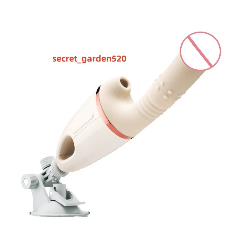 Female Sex Machine Fully Automatic Telescopic Thrusting and Sucking Massage Stick Remote Control Adult Products