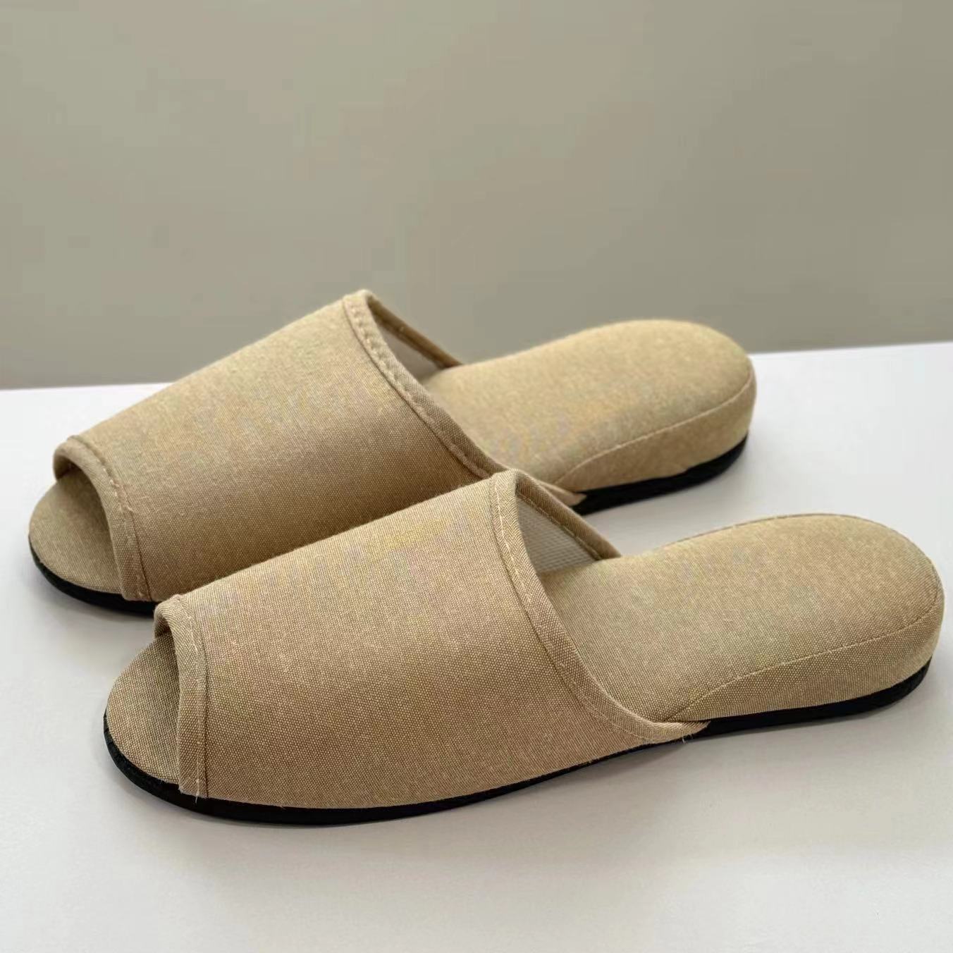 Spring Summer Japanese Style Home Indoor Floor Carpet Men and Women Silent Household Anti-Slip Thick Sole Cotton Slippers ddmymarket