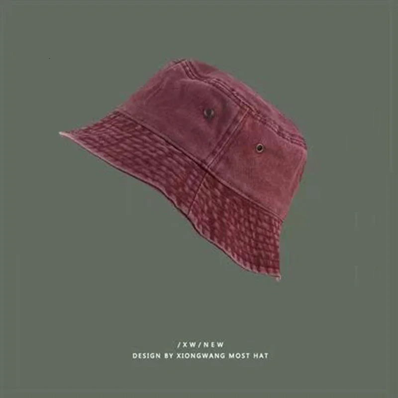 Fashion Washed Denim Hats Unisex Solid Vintag Summer Y2k Fisherman Cap Hat for Women Men Bucket Panama Hat Sun Protection 250919