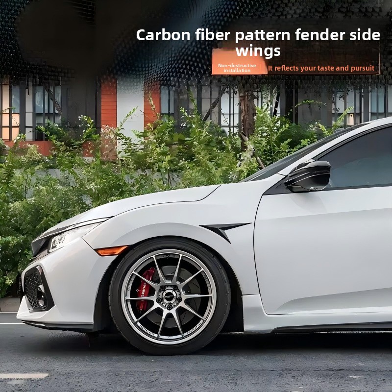 Universal Car Fender Blade Trim Shark Gills - Black Adhesive Body Decals, Stylish Exterior Modification Accessories-NO19