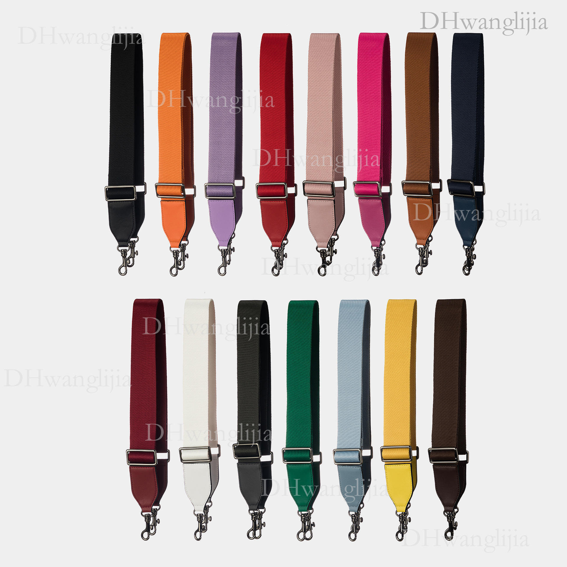 DH Luggage Accessories New Style Adjustable Length Solid Color Webbing Replacement Wide Shoulder Strap Trend