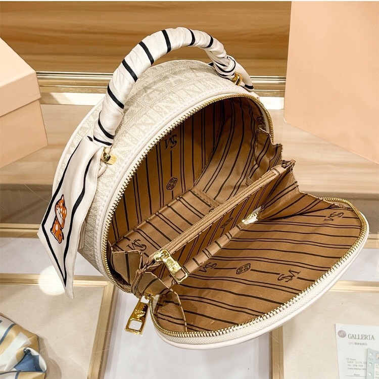 Designer bags embroidery round cake bag women's 2025 new trend niche fashion small round bag versatile single shoulder crossbody