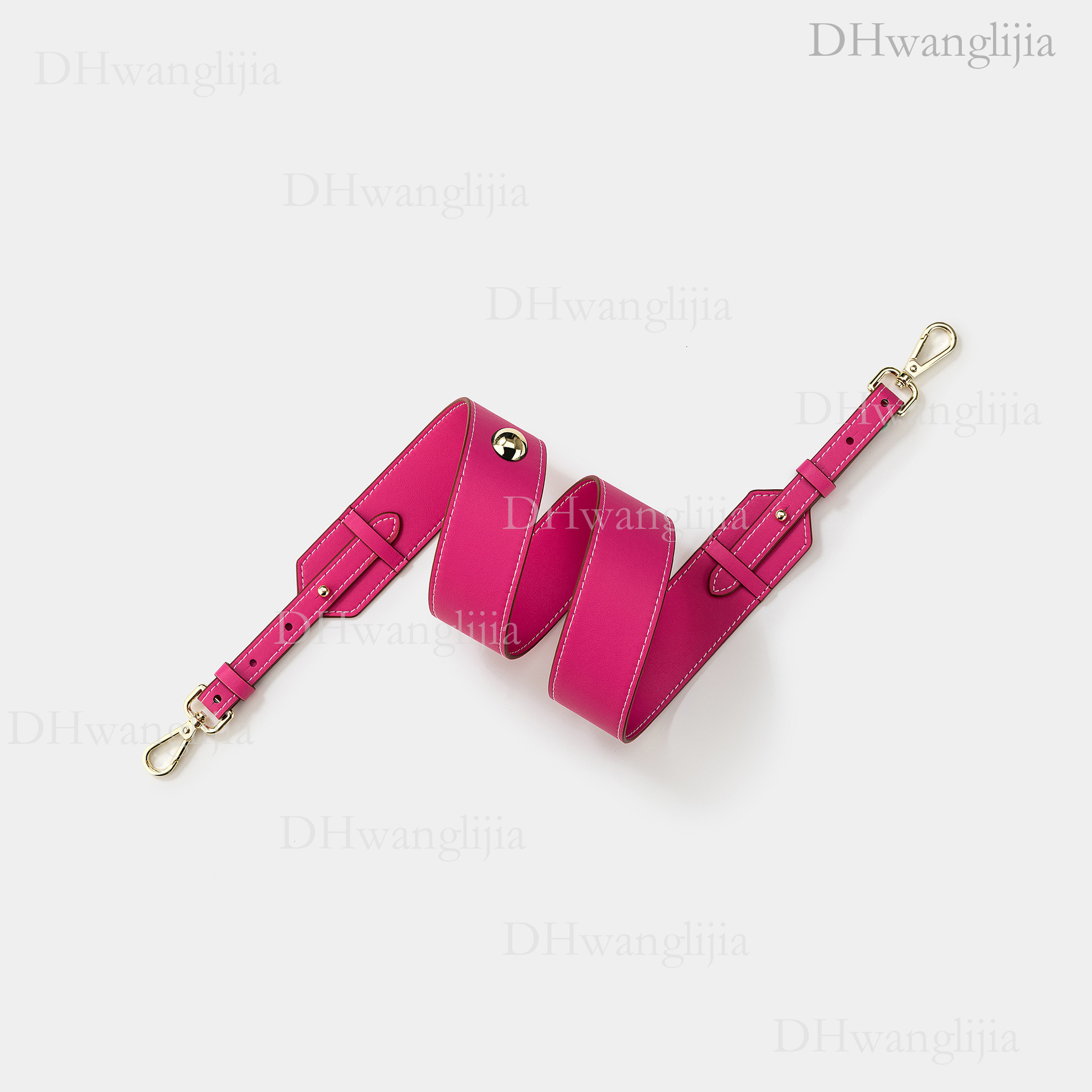 DH Luggage Accessories Solid Color Universal Women's Single Crossbody Bag with Round Bead Decoration Wide Shoulder Strap