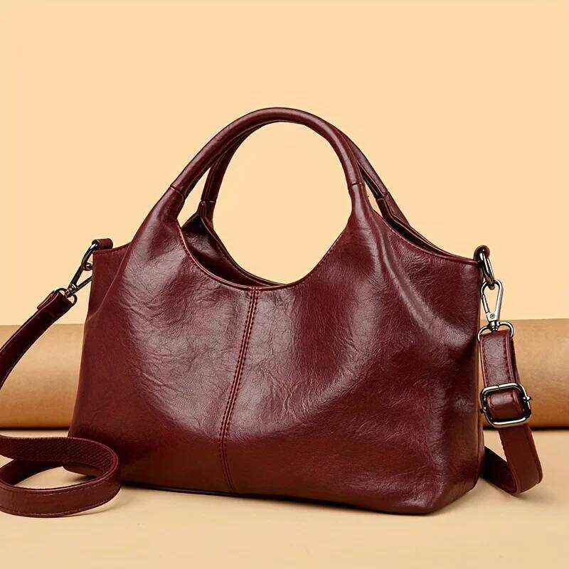 2025 trendy women's handbag, leisure cross-body for mothers, multi-functional shopping bag with zipper closure