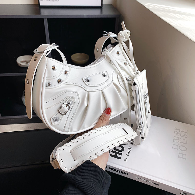 European and American style rivet Y2K Bag style pleated dumpling bun mother bag autumn new retro fashion armpit bag light luxury designer bag