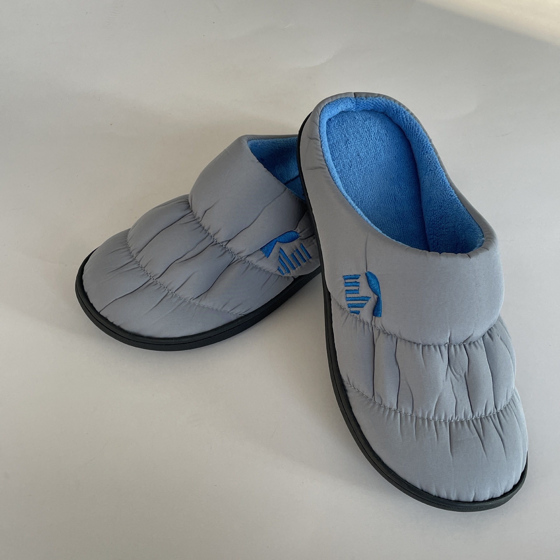 Down Fabric Memory Foam Slippers ddmymarket