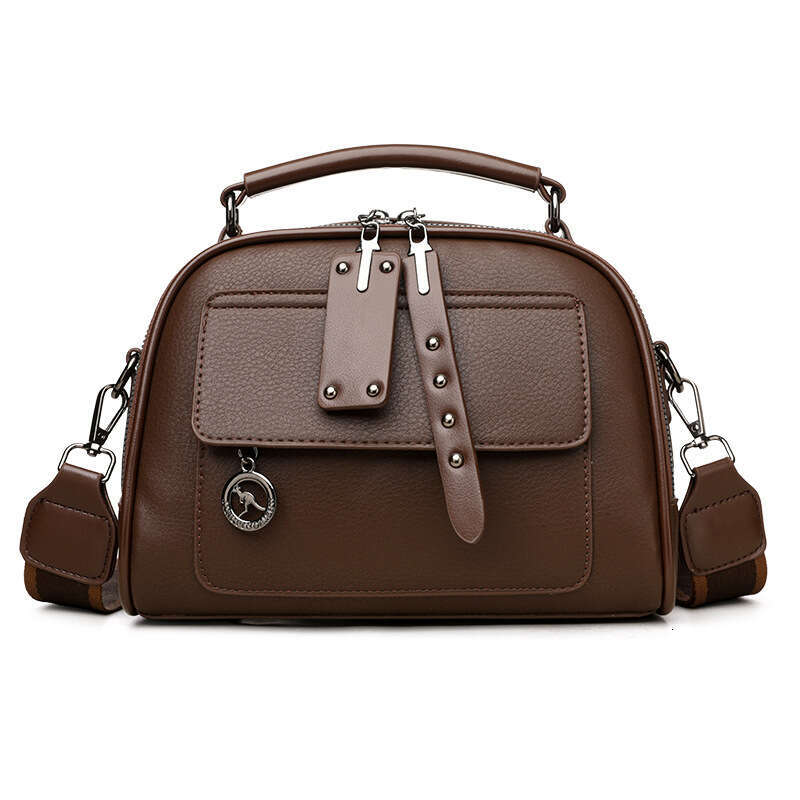 designer bag bag Soft Leather Small Square Handbag for Women New Simple Versatile Double Layer Large Capacity Shoulder Crossbody Bag