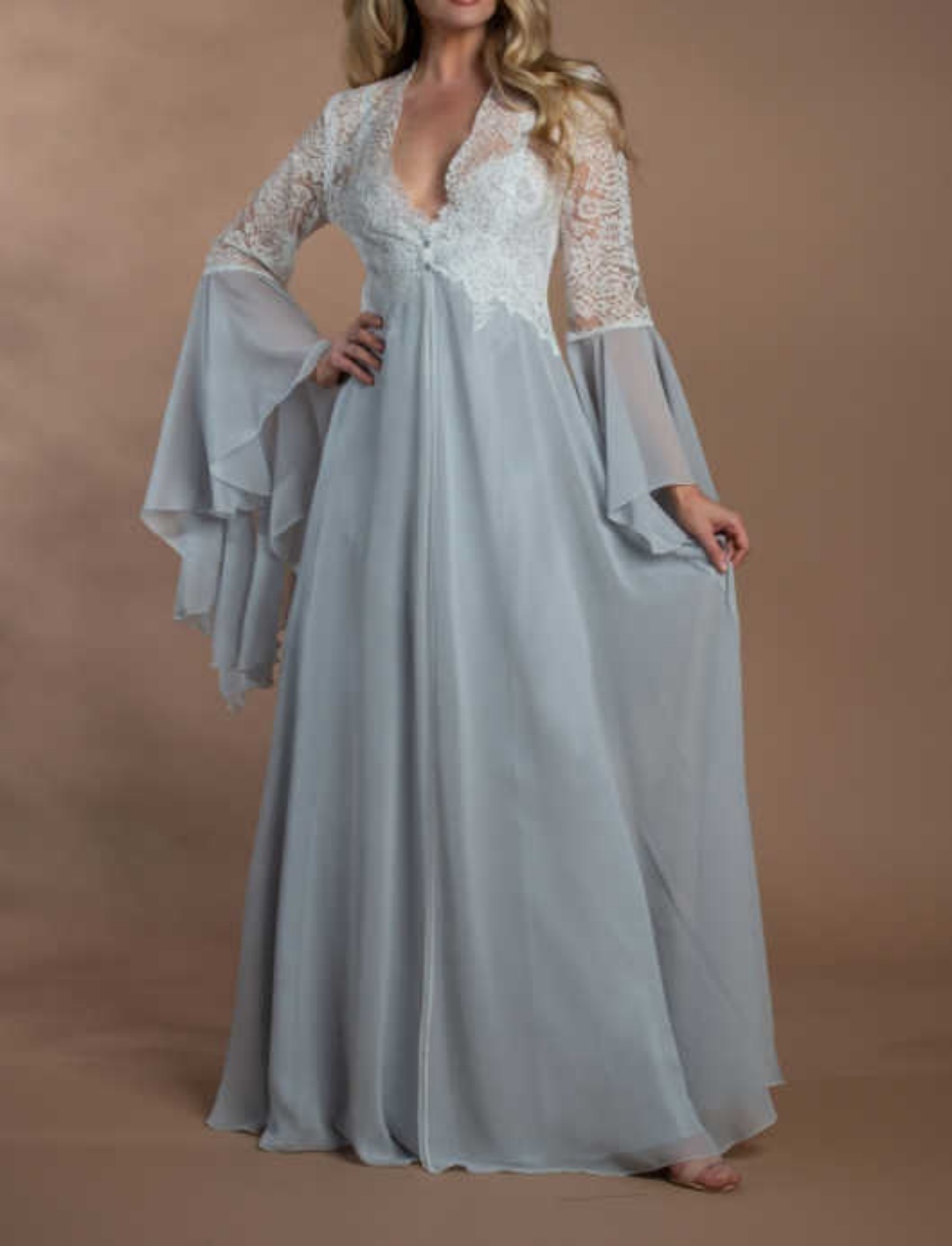 New Design Women Nightgown Bride Wedding Robe Long sleeve Appliques Maternity Dressing Shower Gown for Photography Custom Made