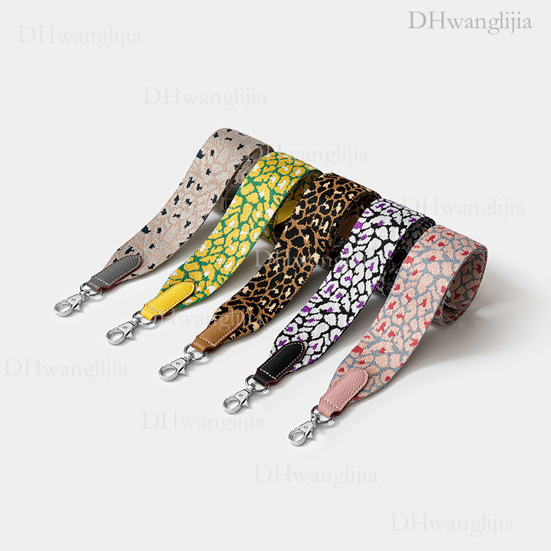 DH Luggage Accessories Leopard Print Webbing Wide Kelly Evelyn Single Shoulder Crossbody Bag Strap