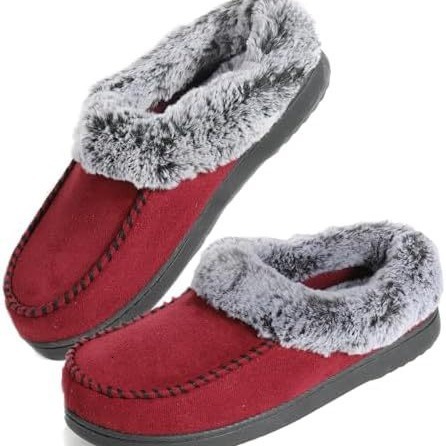 Suede Long Hair Autumn and Winter Home Cotton Slippers ddmymarket