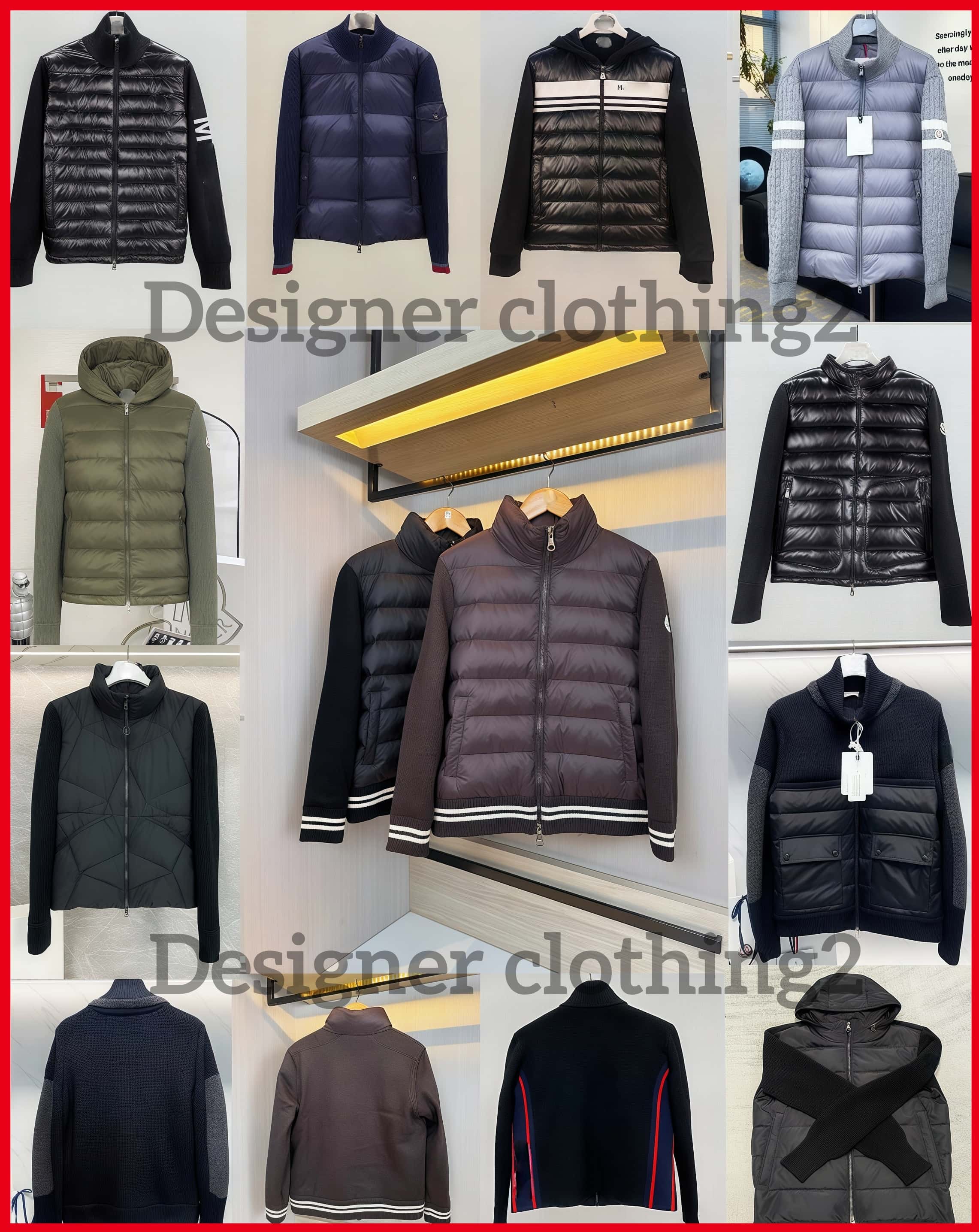 Designer Mens Down Parkas Men's Embroidered Badge Stand Collar Knitted Splice Sweater Lightweight Women Down Jacket Sweater Casual Jacket Fluff With tag, label and