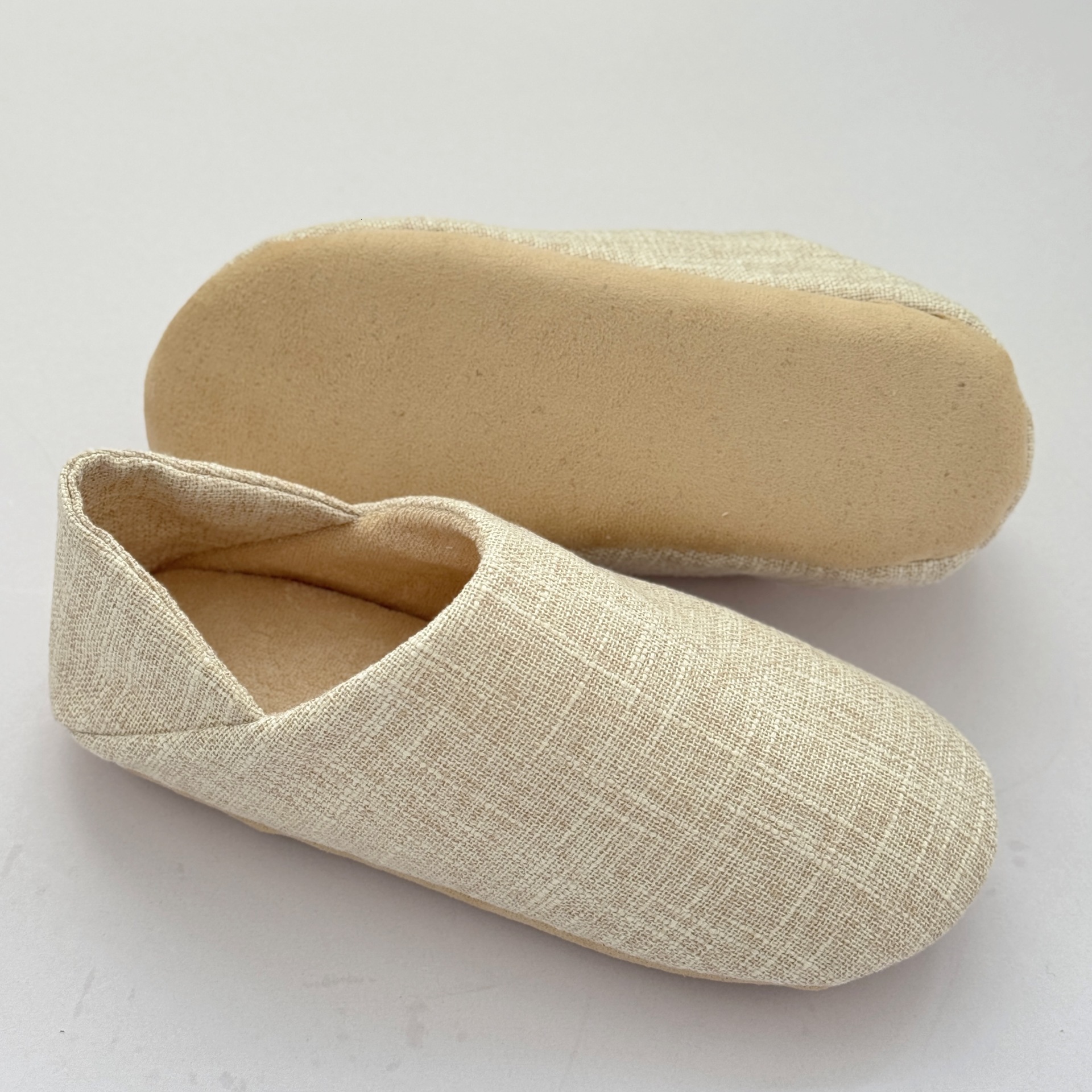 Women's Bag Heel Postpartum Shoes Solid Color Cotton Linen Thin Soft Sole Home Suede Wooden Floor Carpet Slippers ddmymarket