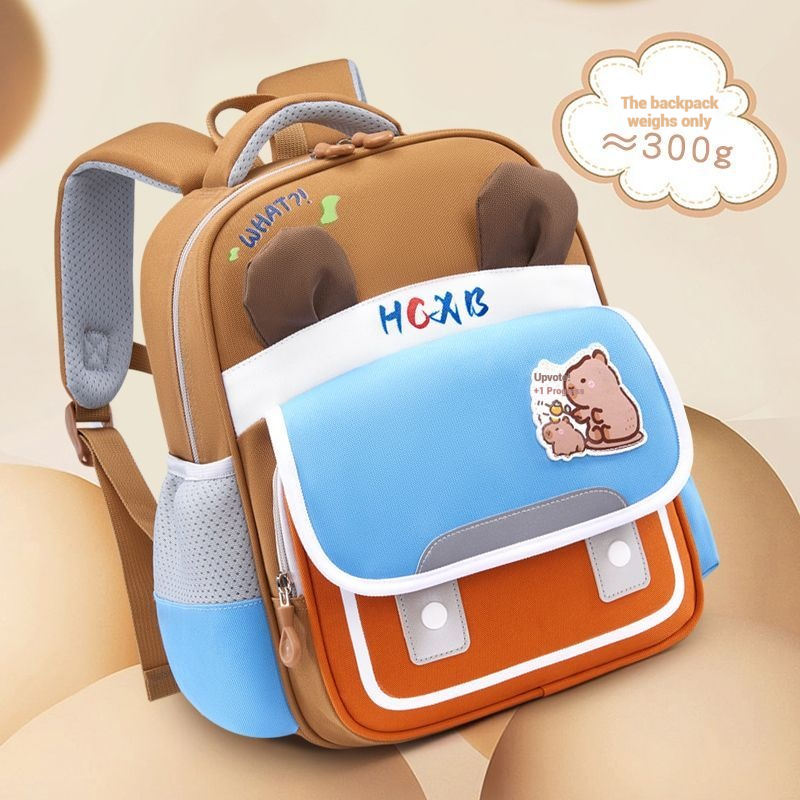New Cartoon-Printed Colorful Kindergarten Backpack for Students Large Capacity, Weight-Reducing, Lightweight, Anti-Theft Backpack