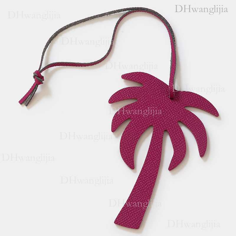 DH Luggage Accessories Live Exclusive New Creative Coconut Tree Leather Accessories Bag Car Key Small Pendant