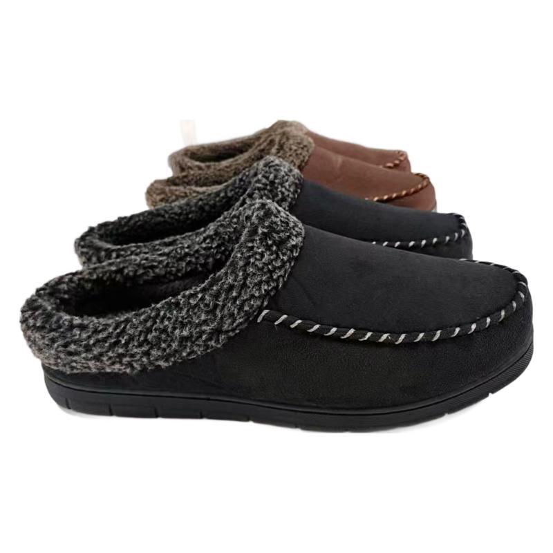 Large Size Suede Sheepskin Collar Slow Rebound Silent Comfortable Men's Slippers ddmymarket