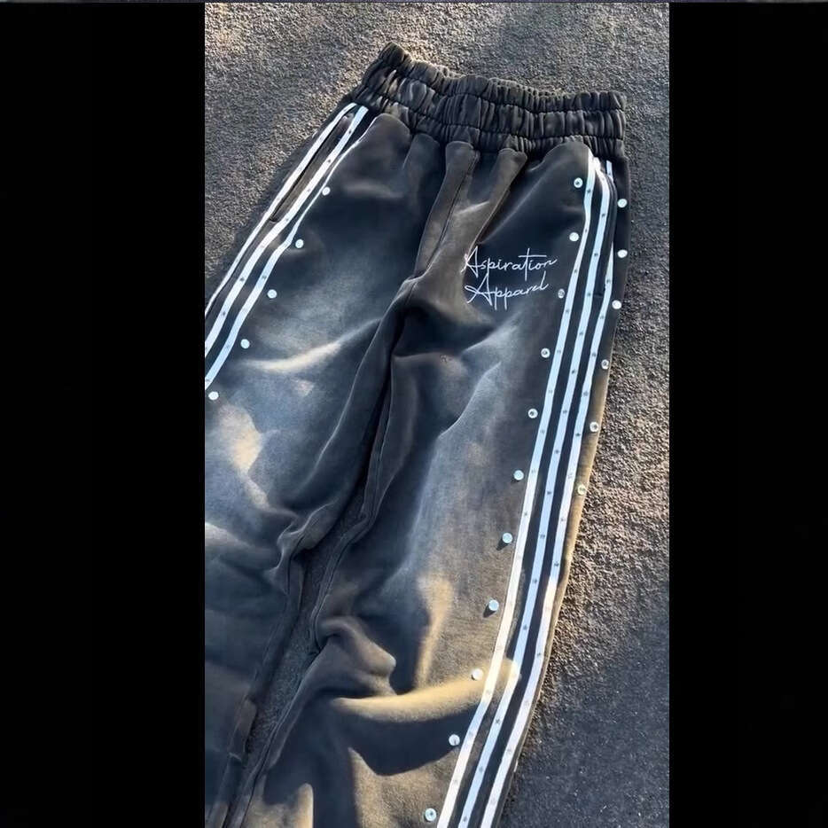 American Style Loose Design High Street Hot Girl Flowy Wide-Leg Floor-Length Pants