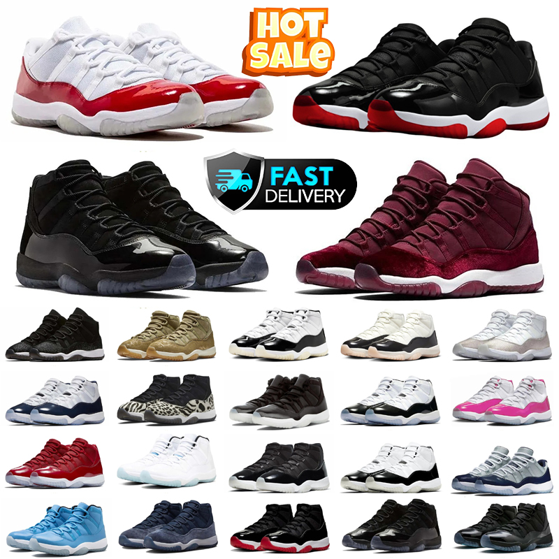 Designer 11s low high basketball shoes sneakers for mens womens Black Cats Cherry trainers Plate-forme casual luxury platform trainers chaussures schoenen 36-47