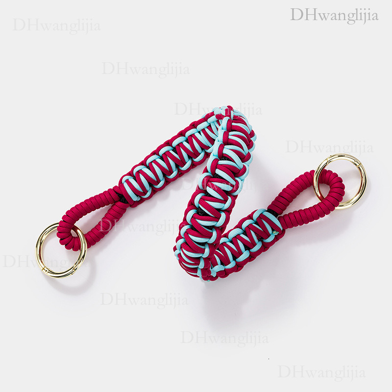 DH Luggage Accessories New Korean Fashion Color-Block Rope Woven Wide Large Hardware Round Buckle Bucket Single Shoulder Underarm Bag Universal Strap