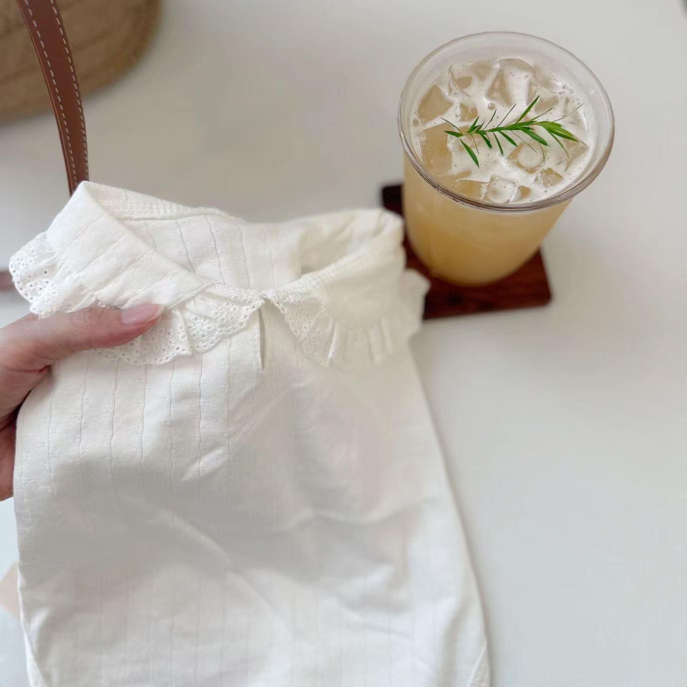 T1445 New summer thin cute small puppy Bichon puppy cat small Chanel style princess dress