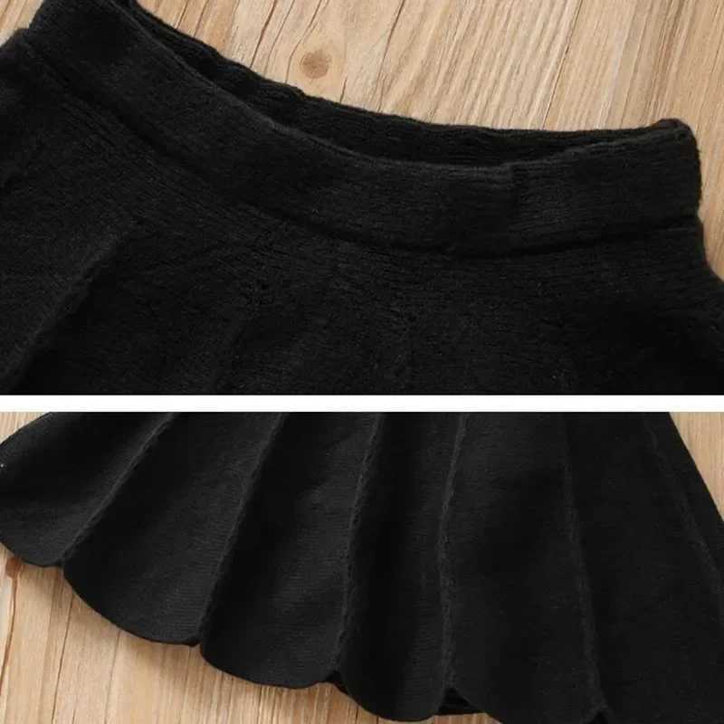 Autumn Winter Kids Clothing Baby Outfits Girls Dresses Clothes Sets Children Knitted Pullover Sweaters Tops Skirts 2 Pcs Suit L2509262G2P