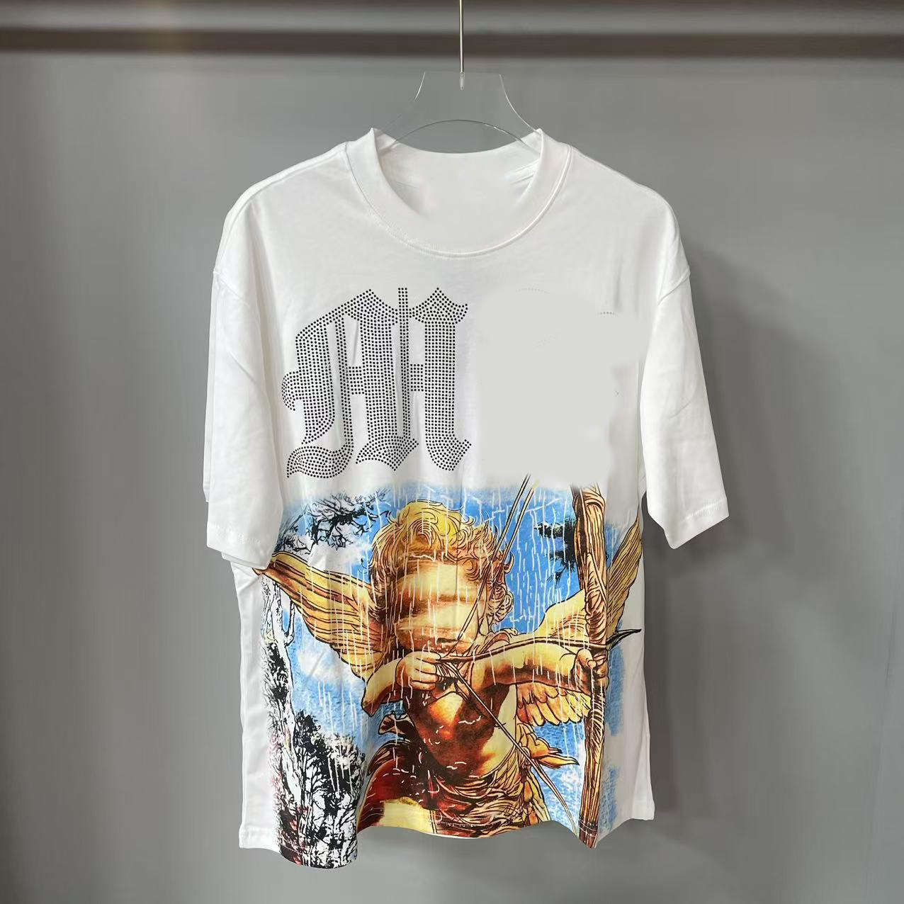 MIXED EMOTION shirts designer shirts Mens Y2k hoodies Letter tee High Street summer fashion hiphop retro casual cotton printed shorts sleeveds shirts