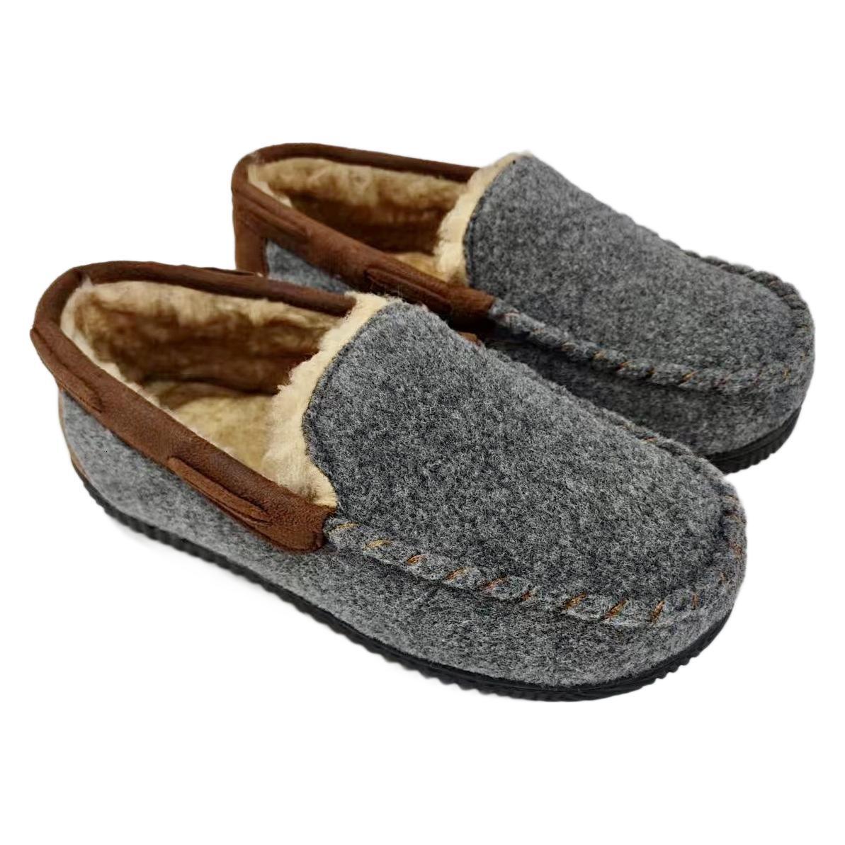 Men's Thickened Warm Plush Home Shoes Winter Non-Slip Indoor Cotton Slippers ddmymarket