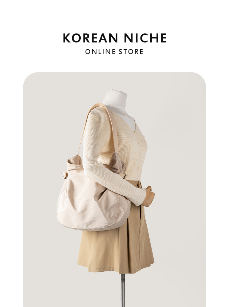 New Style Niche Design Nylon Tote Bag Korean Version Large Capacity Fashionable And Versatile Women's Single-Shoulder Handbag