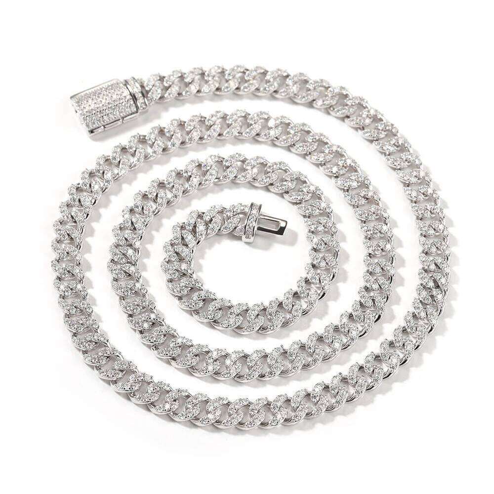 Uwin S Moissanite 6mm Cuban Chain Miami Sterling Sier Necklace for Women Bracelets Dia Tester High Quality Fine Jewelry