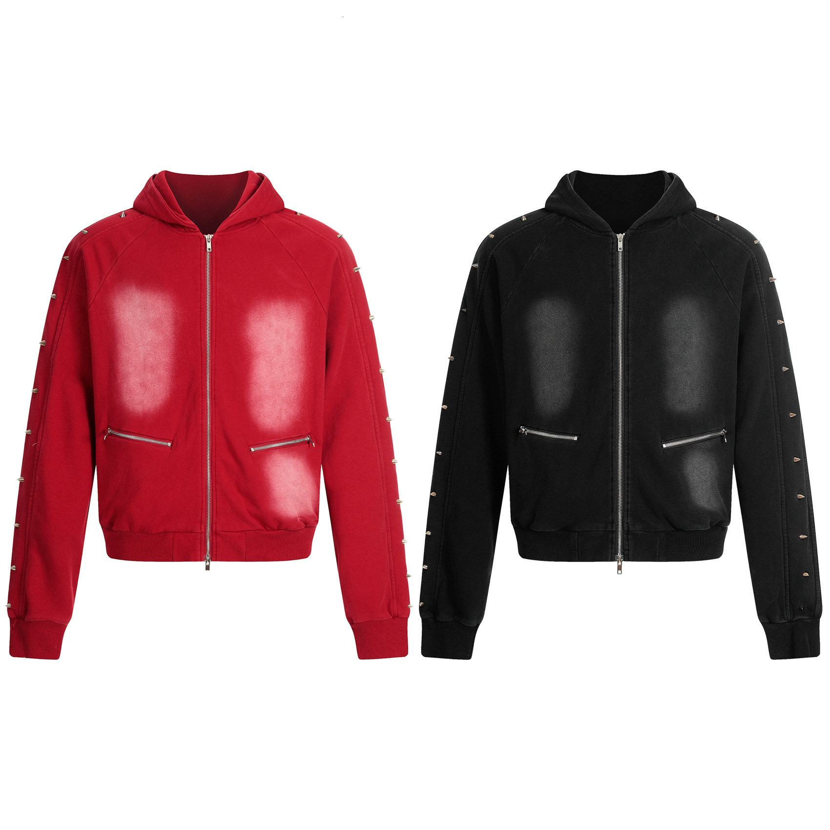 Designer Clothing Trendy Retro Luxury Hoodie Beaded Spray Horse Hooded Cardigan Sweatshirt Men's Trendy Brand Autumn New Couple Outfit Jacket