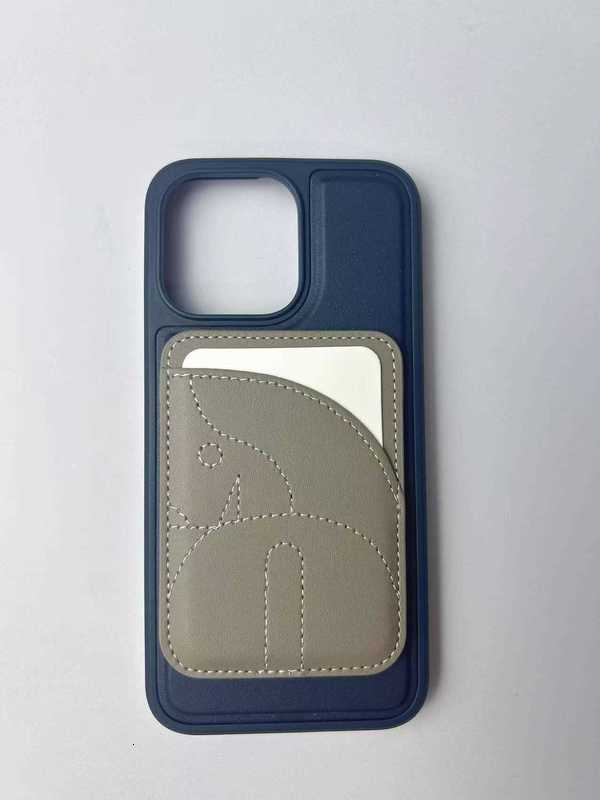 Cell Phone Cases designer Designer Magnetic Leather ID Bank Credit MagSafe Card Holder Case Simple Dual Slot New Color-Block Passport for Woman Man 03GA