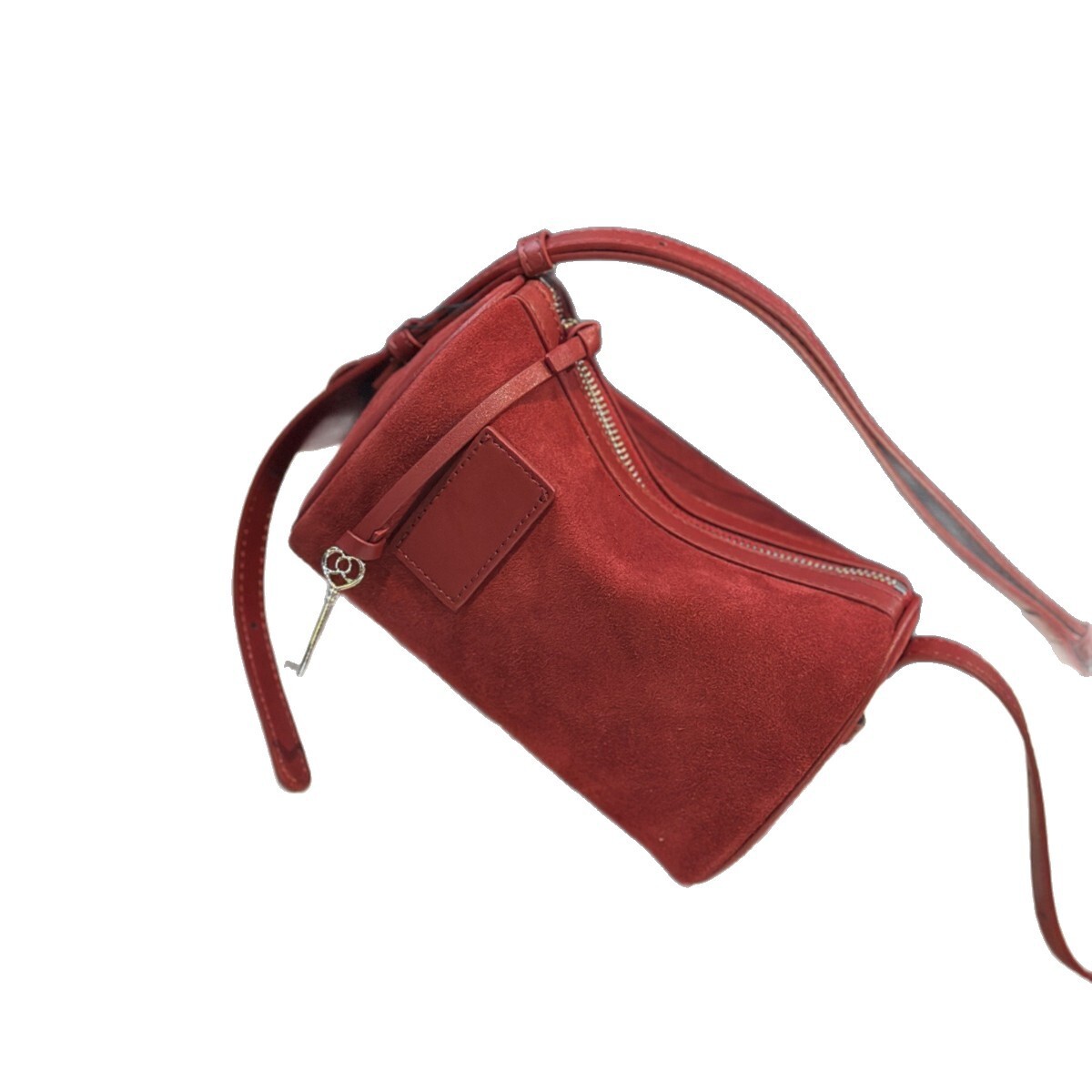 Designer women's pen holder bag 2025 new multifunctional handbag suede shoulder crossbody bag