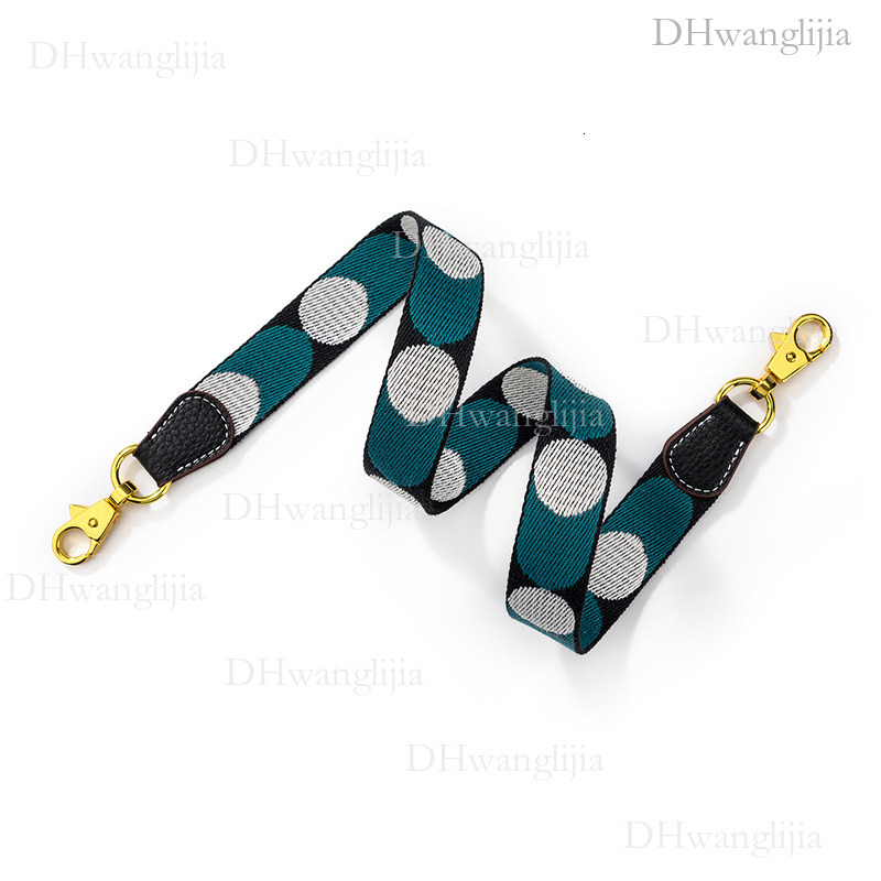 DH Luggage Accessories Women's Same Style Fashion Polka Dot Color-Block Webbing Thin Shoulder Kelly Evelyn Modified Bag Strap