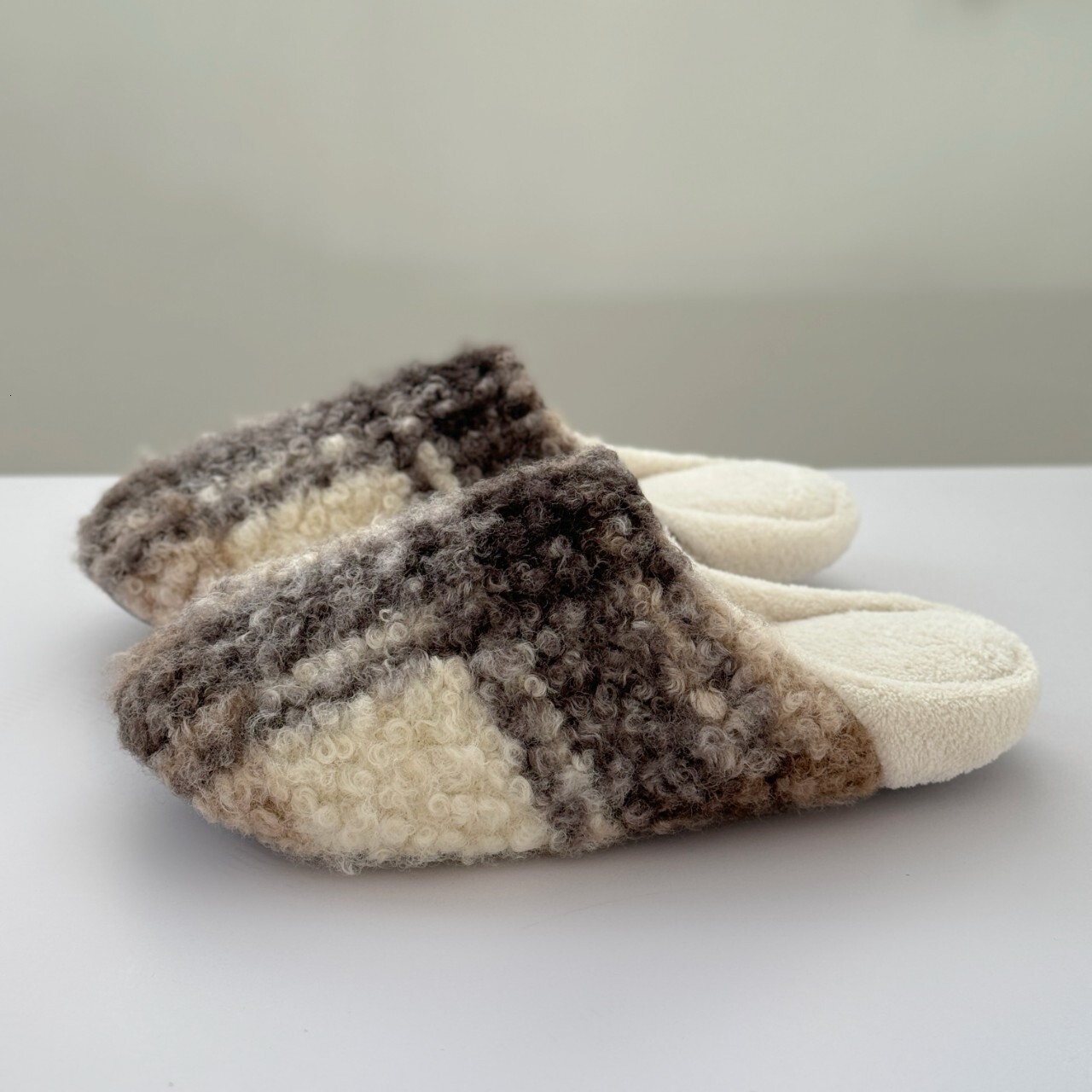 Plaid Men and Women Autumn Winter Thickened Warm Couples Indoor Home Non-Slip Memory Foam Slippers ddmymarket