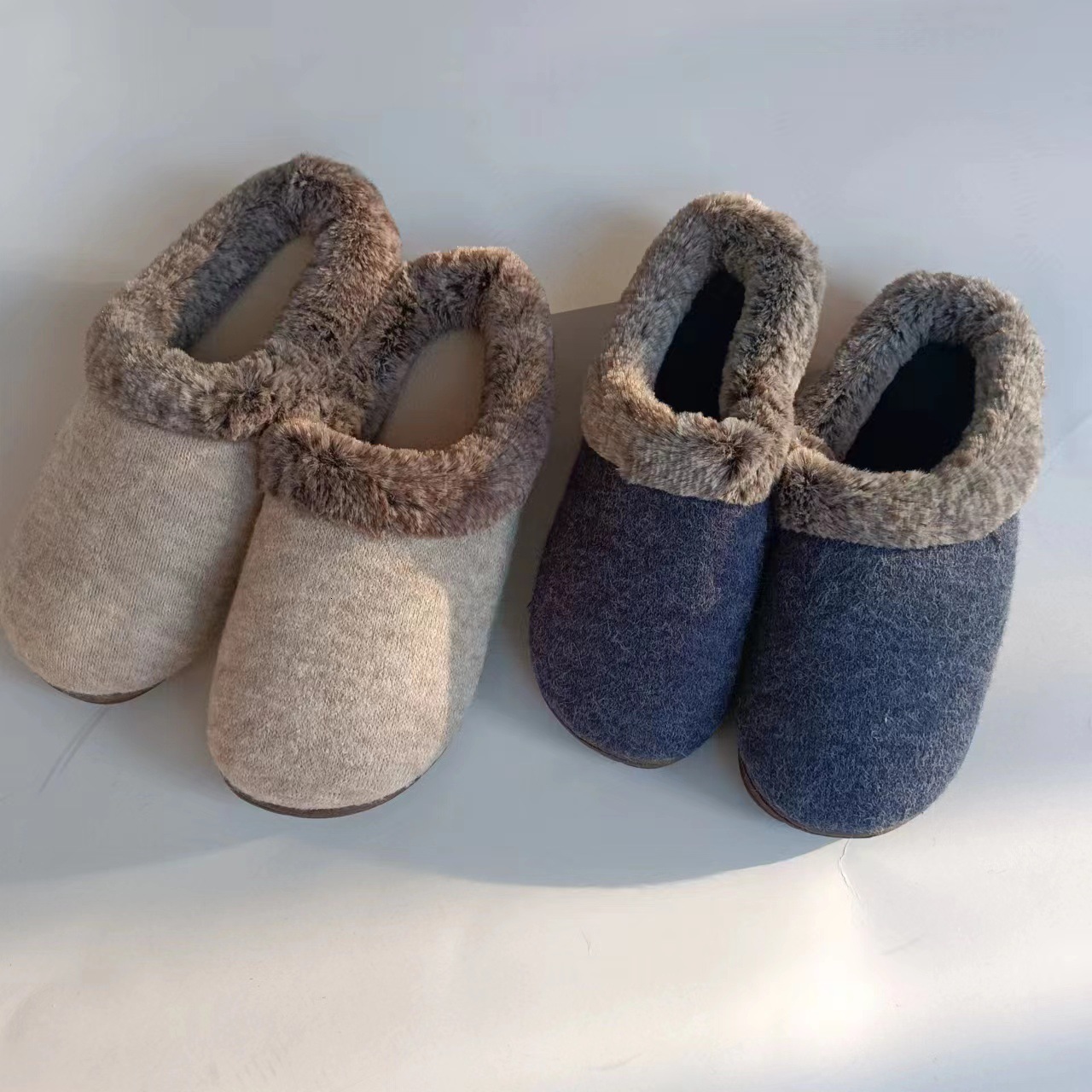 Knitted Fabric Cationic PV Fleece Size Home Indoor Cotton Slippers ddmymarket