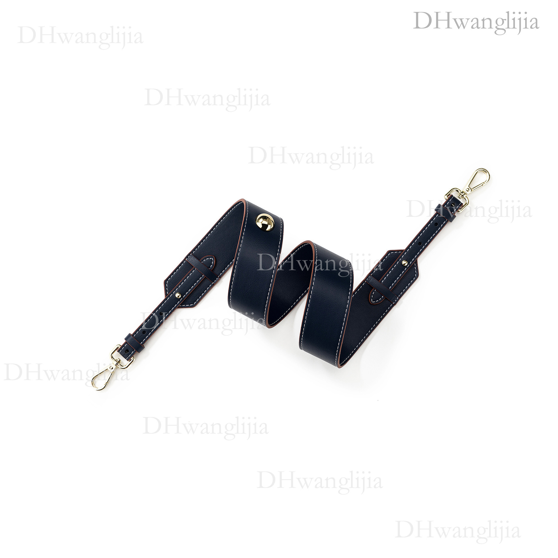 DH Luggage Accessories Solid Color Universal Women's Single Crossbody Bag with Round Bead Decoration Wide Shoulder Strap