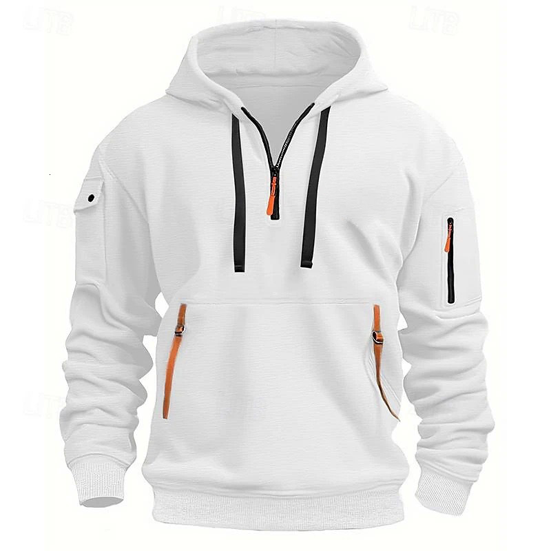 Designer Clothing European And American Men's Fashion Hot Item Hooded Zipper Casual Luxury Hoodie Fleece Long Sleeve Sweatshirt