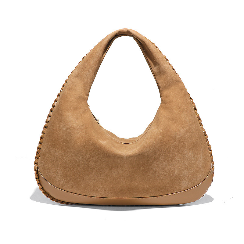Women's New Fashion Trend Large Capacity Underarm Matte Soft Shoulder Handheld Crescent Bag
