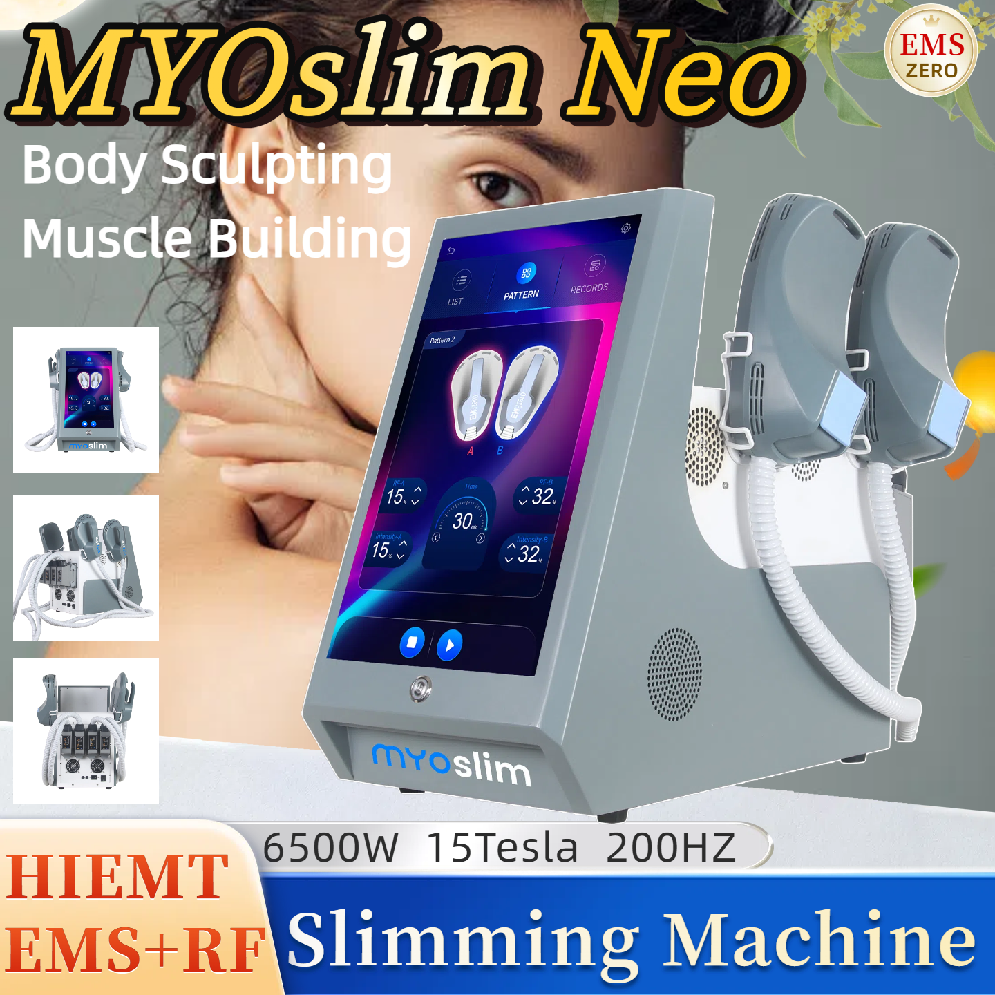 EMSzero Neo MYOslim EMS Sculpt Body Sculpting RF Weight Loss Slimming And Muscle Building Fat Loss Electromagnetic Stimulation HIEMT Machine