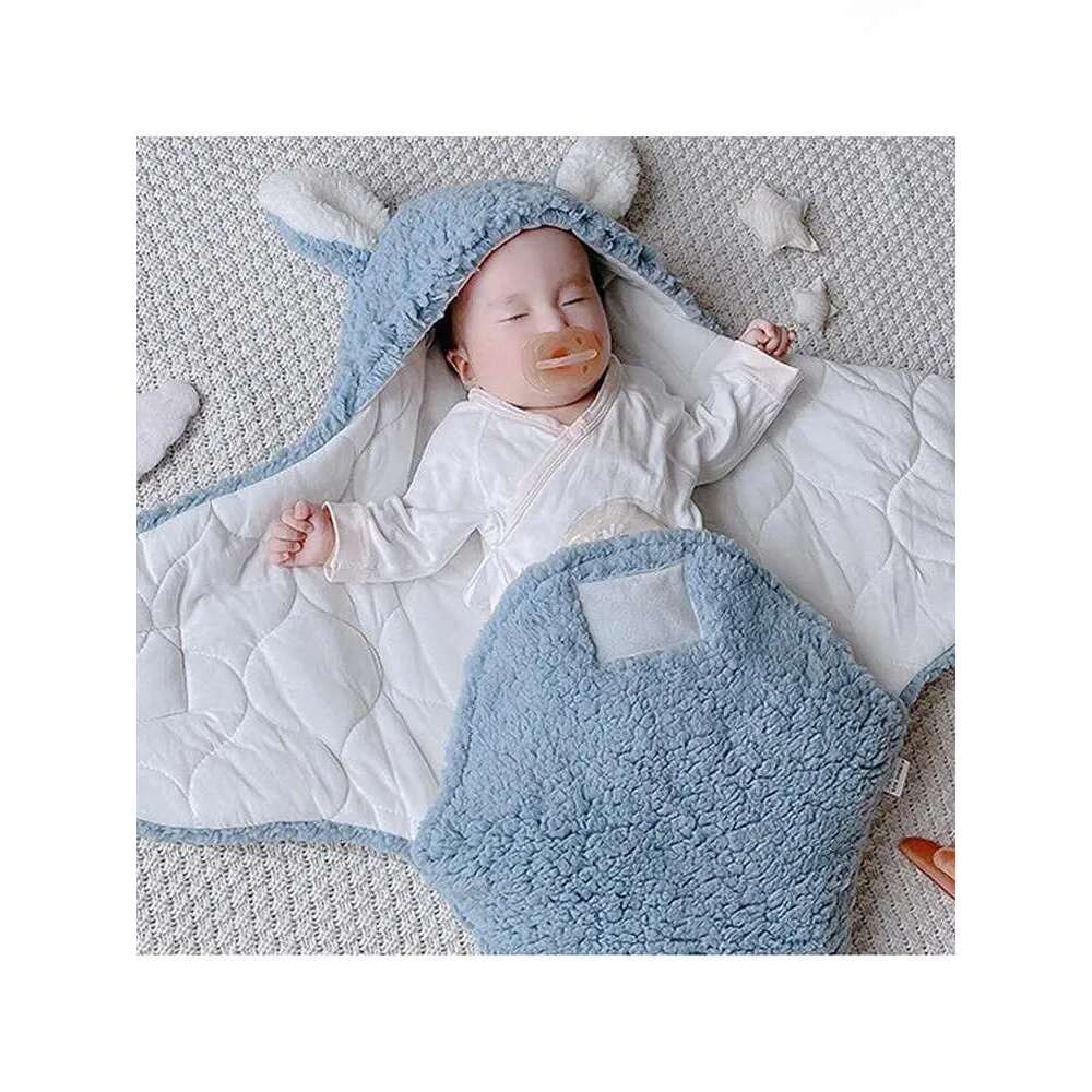 Blankets Plush Sleeping Baby Bag Cozy Skin-Friendly Swaddle Blanket Lightweight And Soft Wrap 0-6 Born Bags Warm