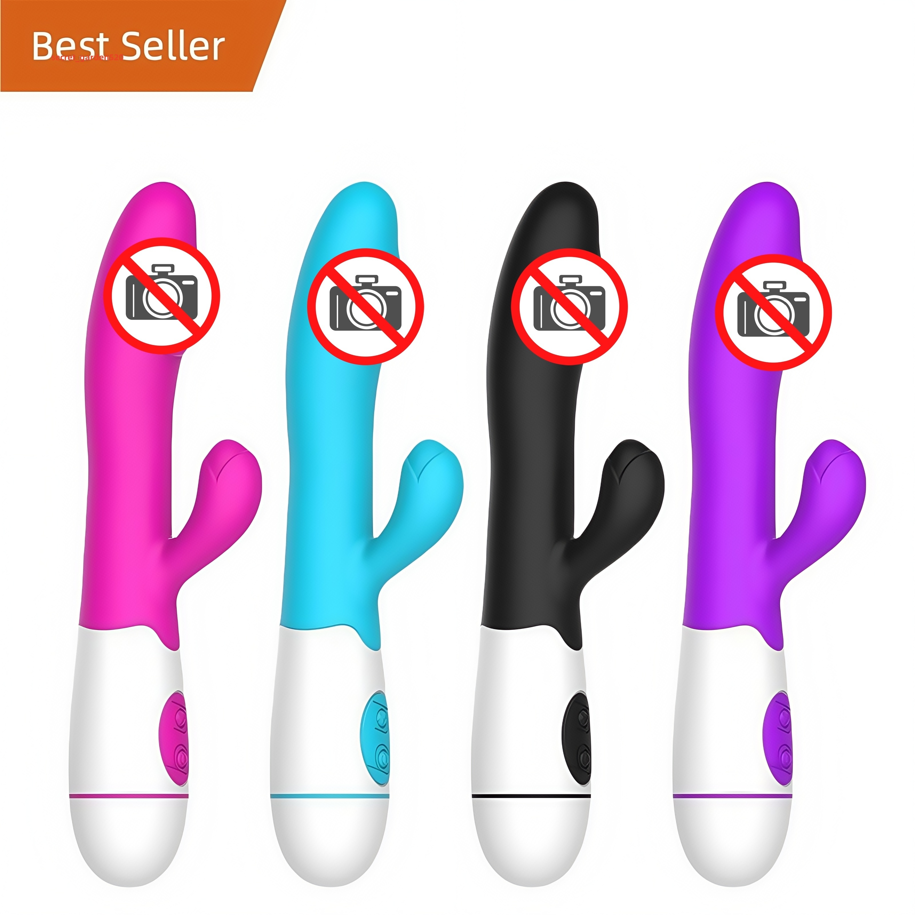DoubleHeaded Silicone Rabbit Vibrator for Women Adult Sex Toy Magic Wand Dildo Massager for Female