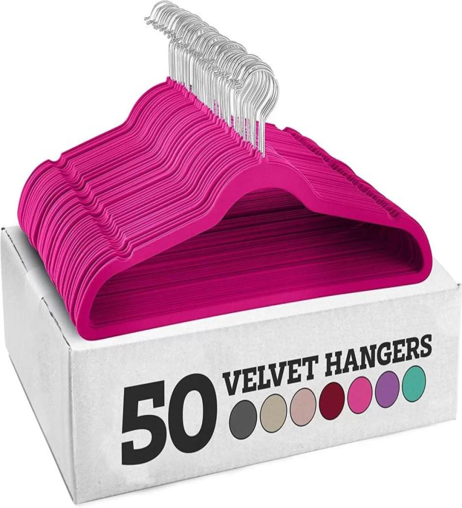 Premium Velvet Hangers Non Slip Durable 50 Pack Clothing Racks30797911427715