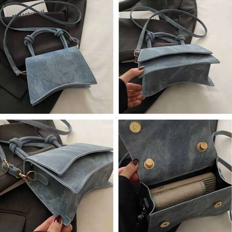 Fashionable Women's Shoulder Pure Color Trendy Crossbody Simple Casual Diagonal Bag Small Square Bags for Autumn bolsos