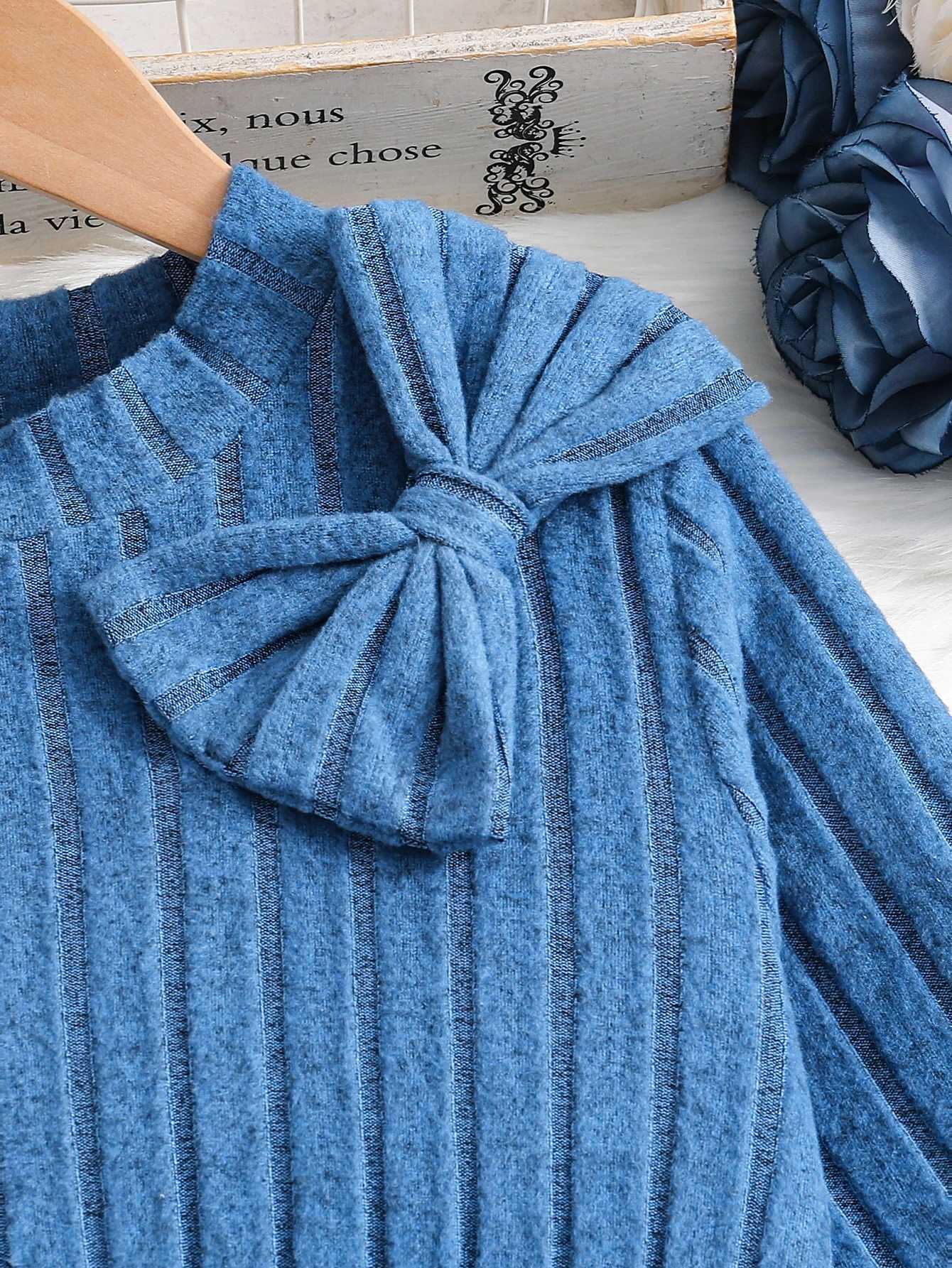 Autumn and Winter New Girls Casual Dress Solid Color Double Matching Printed Dress 812Y L250926TXPZ