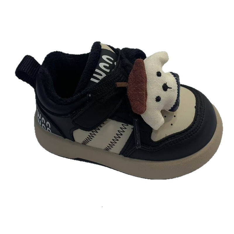 New Children's Wool Lined Sneakers Cute Cartoon Puppy Girls' Sneakers Winter Versatile Trendy Men's Shoes Designer Shoes