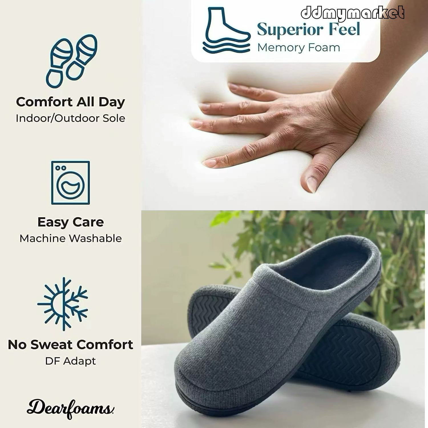 Winter Closed-Toe Men's Slippers with Fleece, Warm and Non-Slip, Large Size Home Cotton Shoes ddmymarket