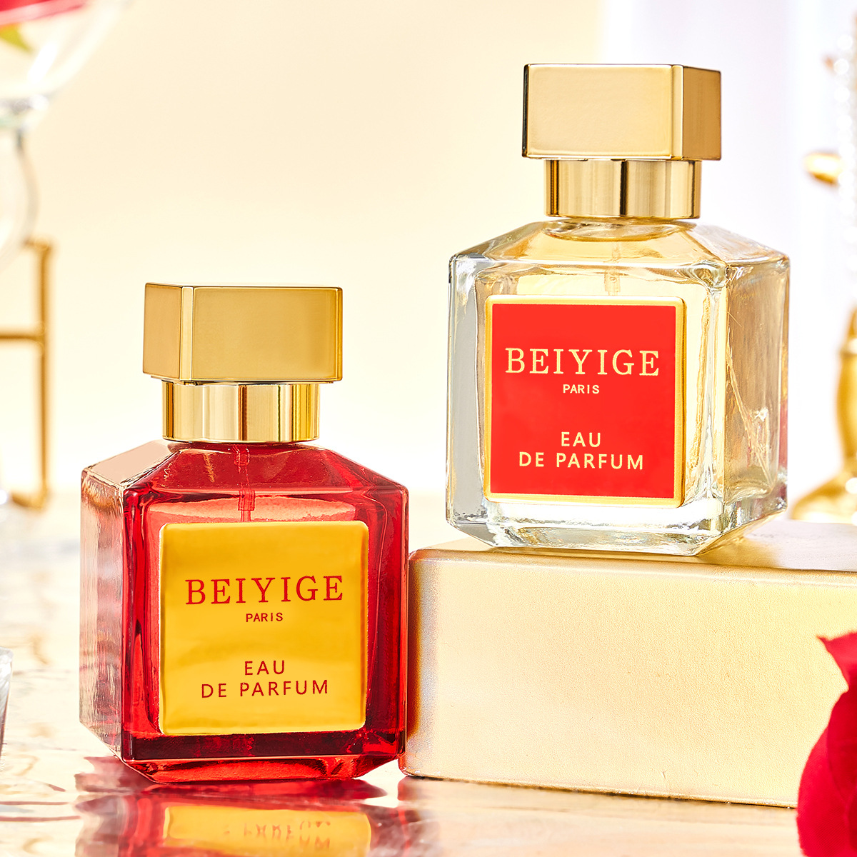 Designer Perfume Romantic Perfume Red Gold Ladies Perfume Rose Ebony Agarwood Lasting Light Fragrance 70ml