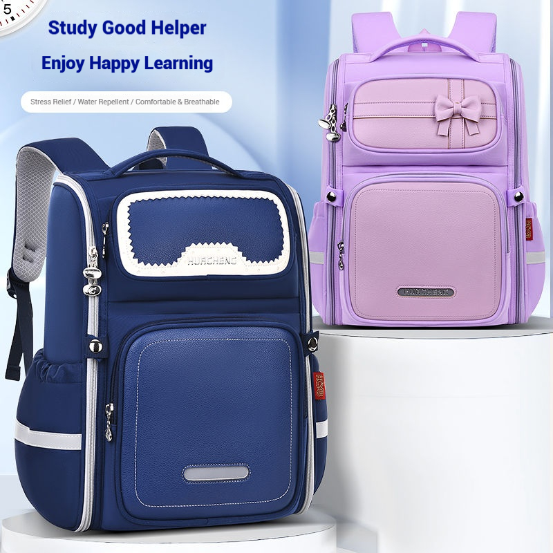 Primary School Students Large Capacity Shoulder Backpack Boys Girls Grade 1-6 Multi-color Waterproof fashion quality