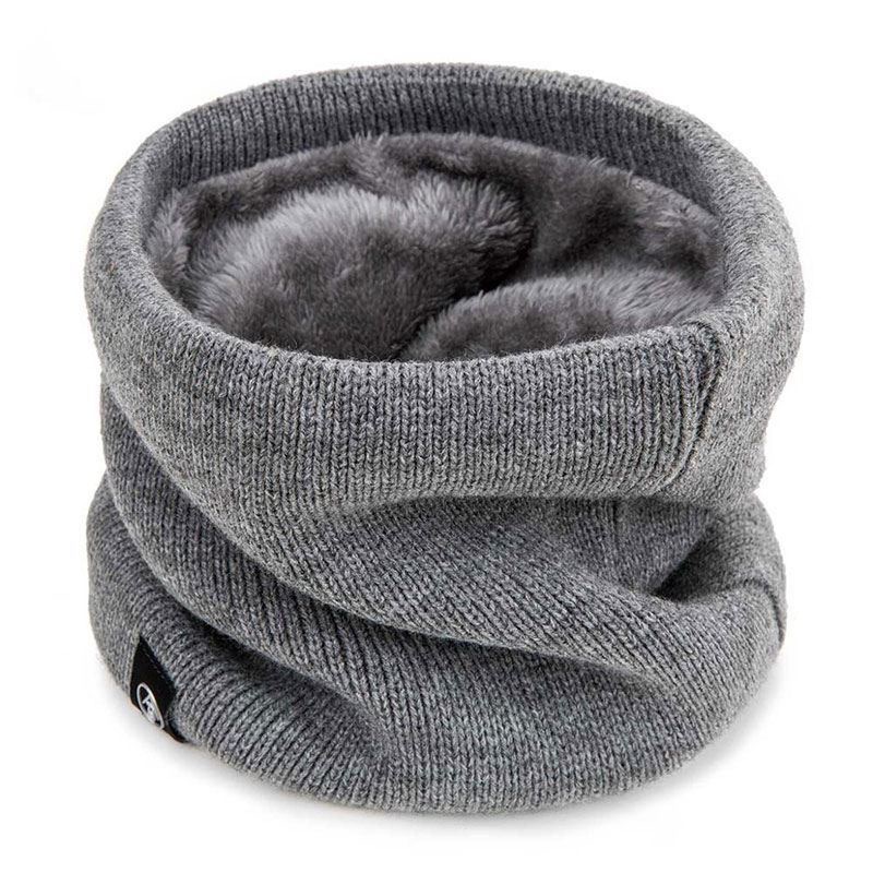 Fashion Women Knitted Scarf Solid Cashmer Like Winter Snood Scarves Lady Warm Wool Fur Thick Unisex Men Neck Scarfs Ring