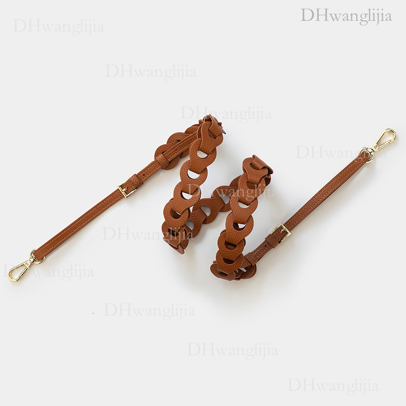 DH Luggage Accessories Live Broadcast Adjustable Length Wide Shoulder Lychee Pattern Leather Ring Buckle Crossbody Bag Strap for Women