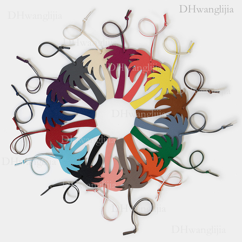 DH Luggage Accessories Live Exclusive New Creative Coconut Tree Leather Accessories Bag Car Key Small Pendant